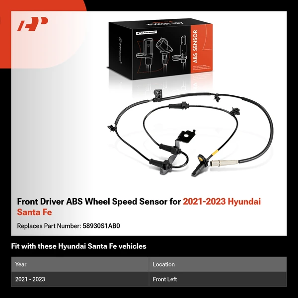 Front Driver ABS Wheel Speed Sensor for 2021-2023 Hyundai Santa Fe