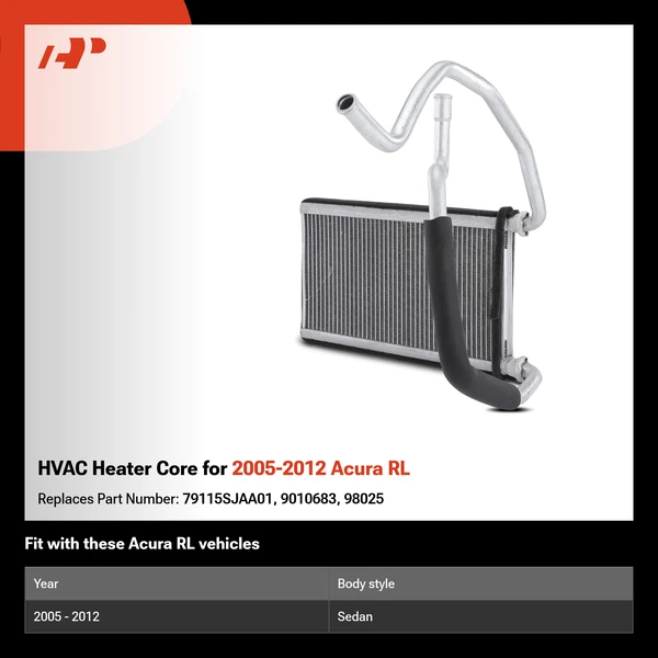 HVAC Heater Core for 2005-2012 Acura RL
