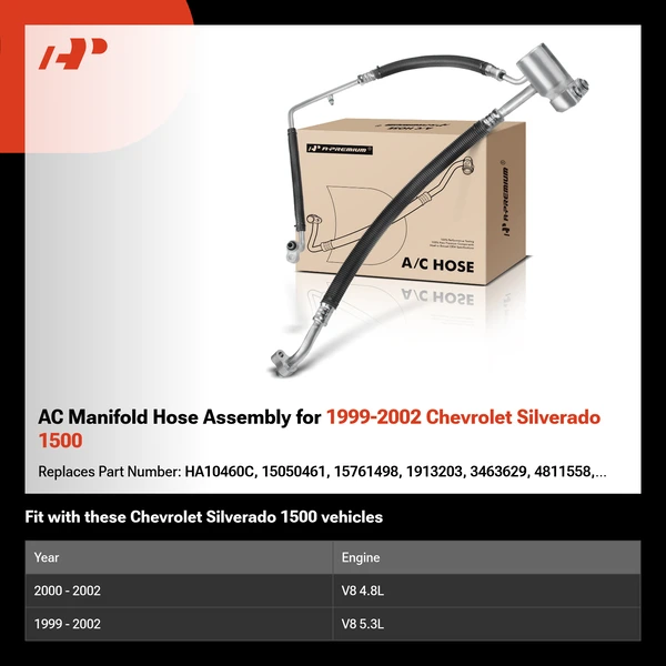 AC Manifold Hose Assembly for 1999-2002 Chevrolet Silverado 1500