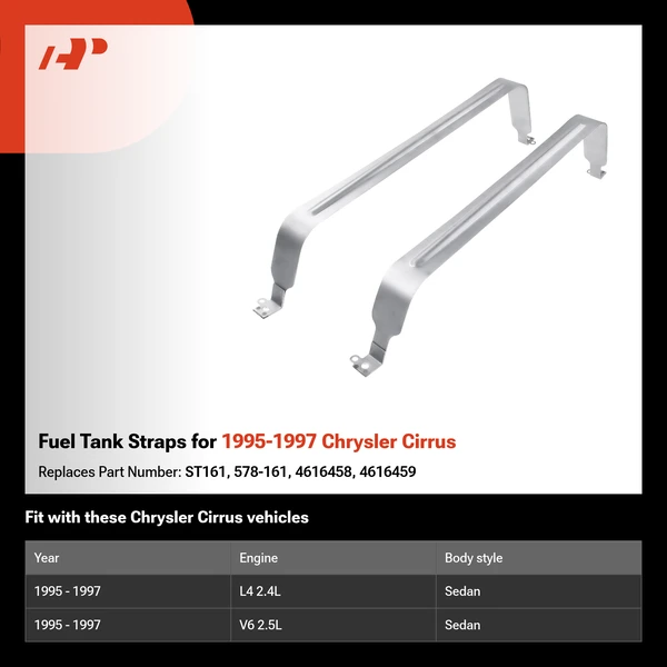 Fuel Tank Straps for 1995-1997 Chrysler Cirrus