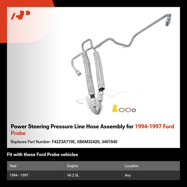 Power Steering Pressure Line Hose Assembly for 1994-1997 Ford Probe