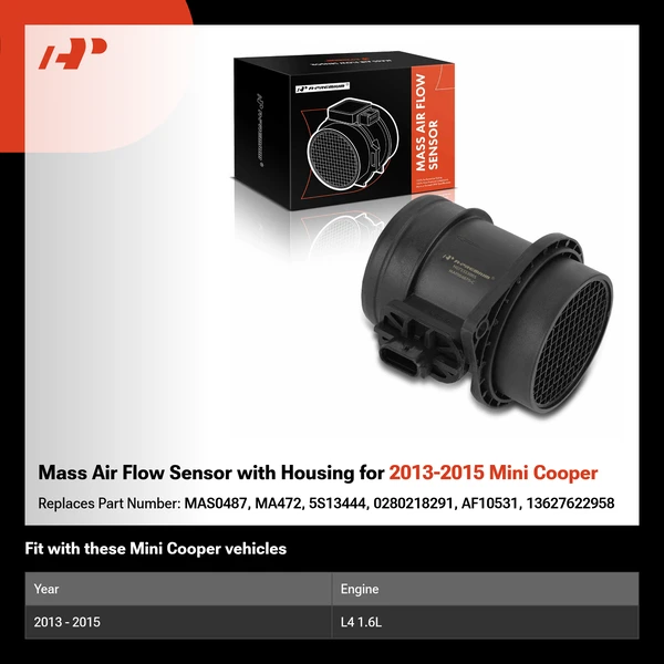 Mass Air Flow Sensor with Housing for 2013-2015 Mini Cooper