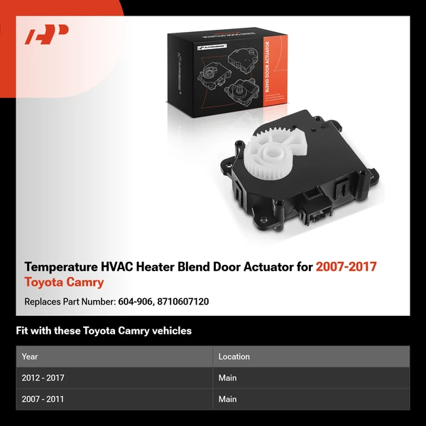 Temperature HVAC Heater Blend Door Actuator for 2007-2017 Toyota Camry