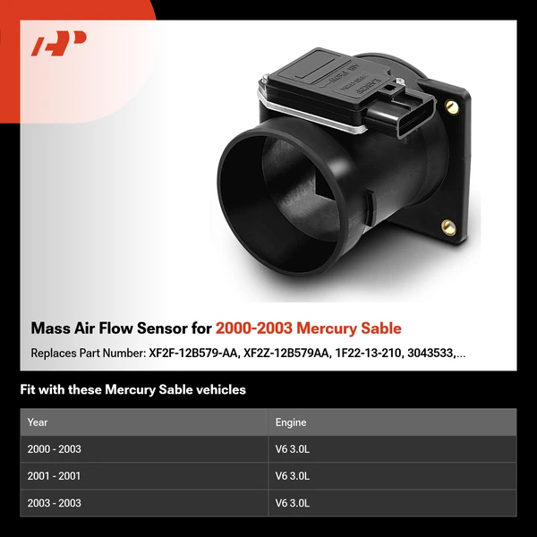 Mass Air Flow Sensor for 2000-2003 Mercury Sable