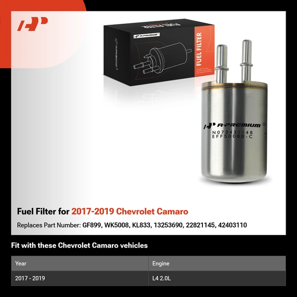 Fuel Filter for 2017-2019 Chevrolet Camaro
