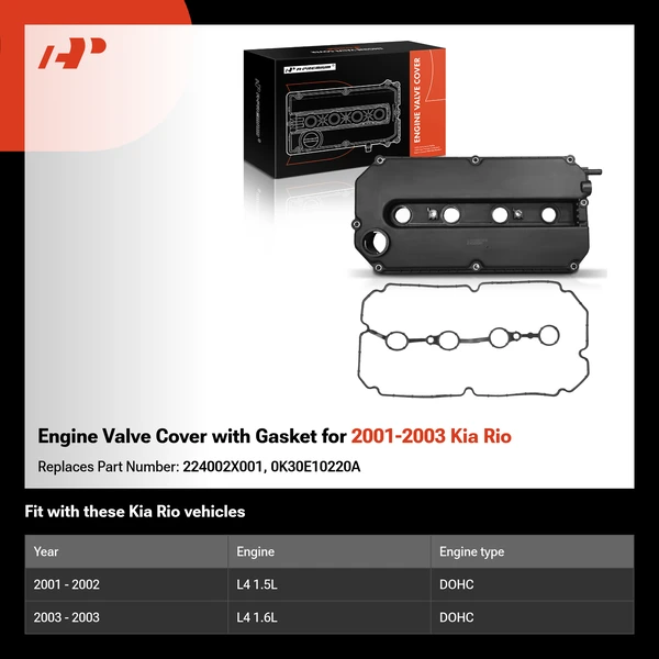 Engine Valve Cover with Gasket for 2001-2003 Kia Rio
