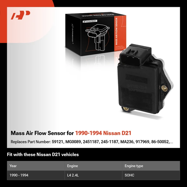 Mass Air Flow Sensor for 1990-1994 Nissan D21