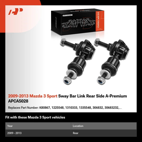 2009-2013 Mazda 3 Sport Sway Bar Link Rear Side A-Premium APCA5028