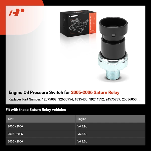 Engine Oil Pressure Switch for 2005-2006 Saturn Relay