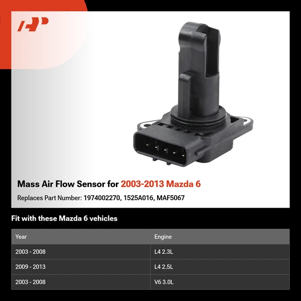 Mass Air Flow Sensor for 2003-2013 Mazda 6