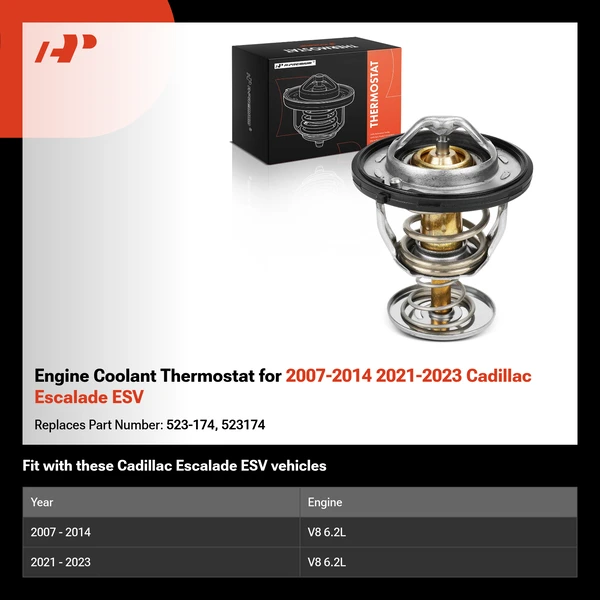 Engine Coolant Thermostat for 2007-2014 2021-2023 Cadillac Escalade ESV