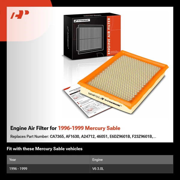 Engine Air Filter for 1996-1999 Mercury Sable