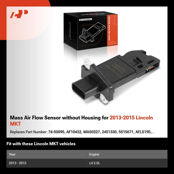 Mass Air Flow Sensor without Housing for 2013-2015 Lincoln MKT