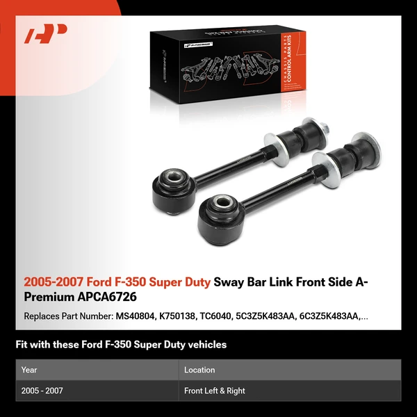 2005-2007 Ford F-350 Super Duty Sway Bar Link Front Side A-Premium APCA6726