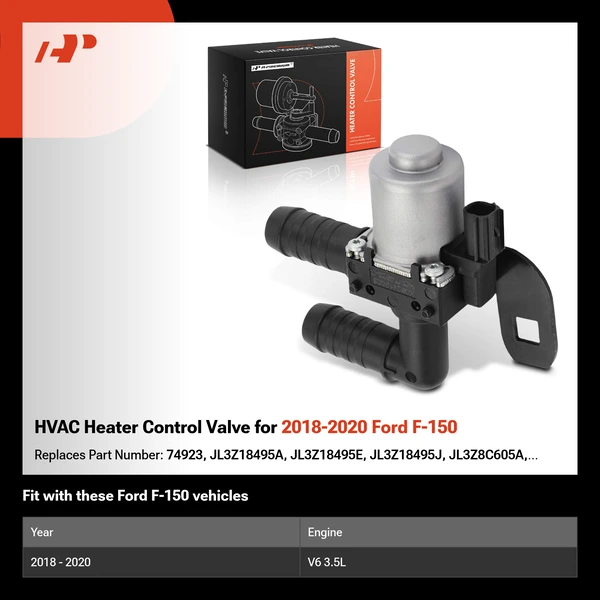 HVAC Heater Control Valve for 2018-2020 Ford F-150