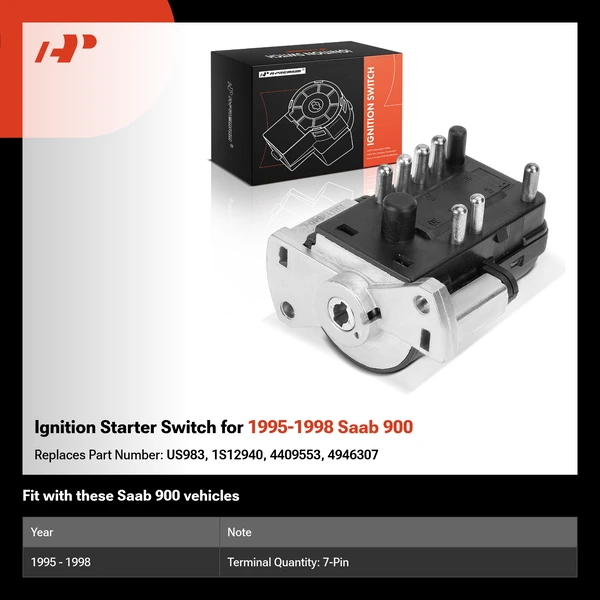 Ignition Starter Switch for 1995-1998 Saab 900