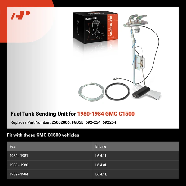 Fuel Tank Sending Unit for 1980-1984 GMC C1500