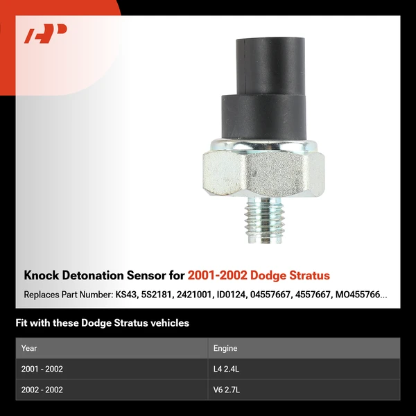 Knock Detonation Sensor for 2001-2002 Dodge Stratus