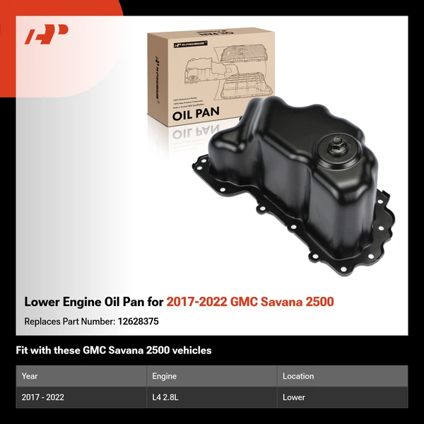 Lower Engine Oil Pan for 2017-2022 GMC Savana 2500