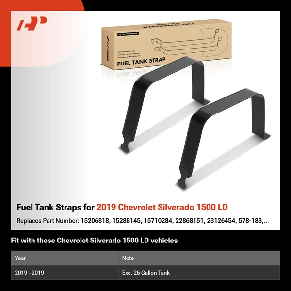 Fuel Tank Straps for 2019 Chevrolet Silverado 1500 LD