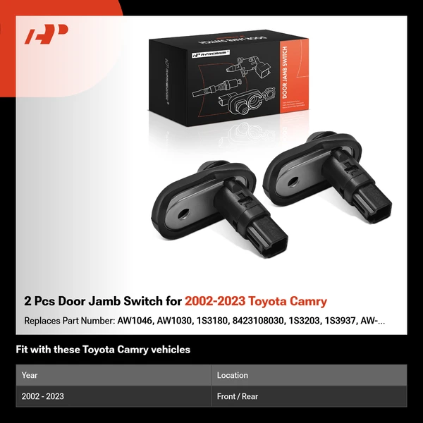 2 Pcs Door Jamb Switch for 2002-2023 Toyota Camry