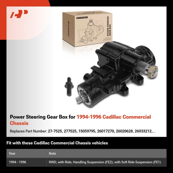 Power Steering Gear Box for 1994-1996 Cadillac Commercial Chassis