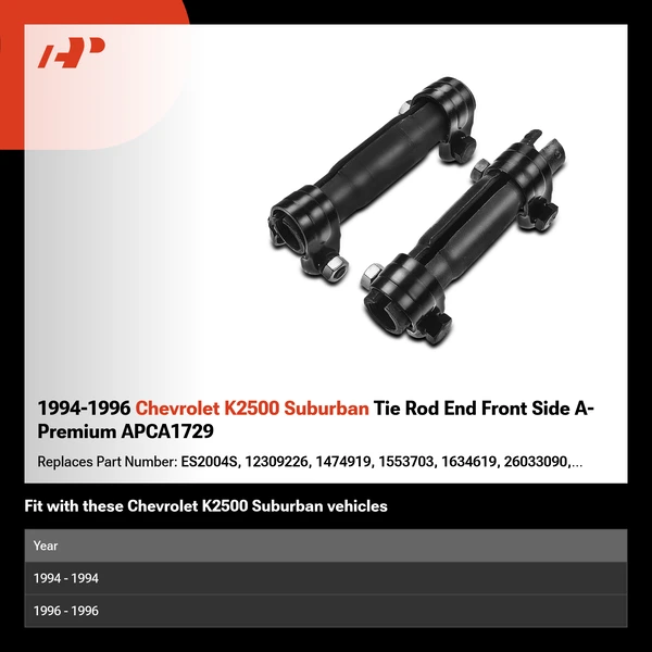 1994-1996 Chevrolet K2500 Suburban Tie Rod End Front Side A-Premium APCA1729