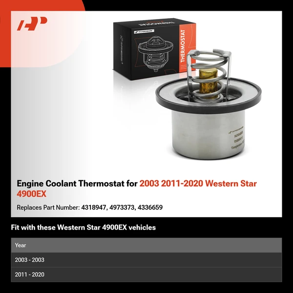 Engine Coolant Thermostat for 2003 2011-2020 Western Star 4900EX