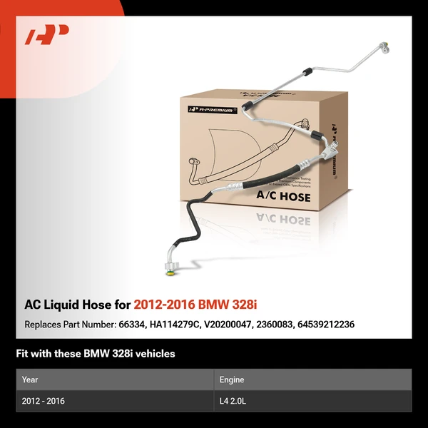 AC Liquid Hose for 2012-2016 BMW 328i