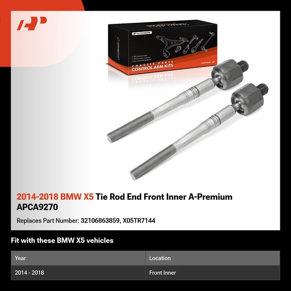2014-2018 BMW X5 Tie Rod End Front Inner A-Premium APCA9270