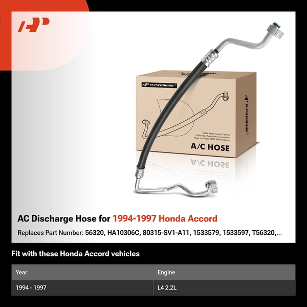 AC Discharge Hose for 1994-1997 Honda Accord