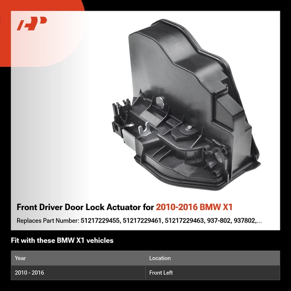 Front Driver Door Lock Actuator for 2010-2016 BMW X1