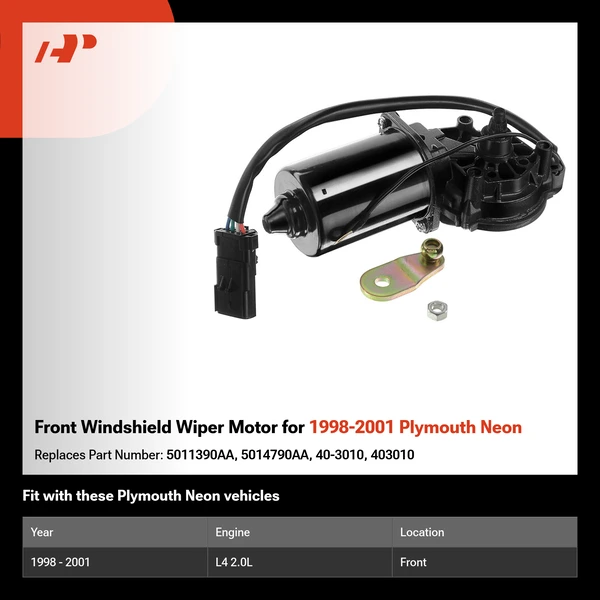 Front Windshield Wiper Motor for 1998-2001 Plymouth Neon