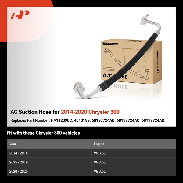 AC Suction Hose for 2014-2020 Chrysler 300