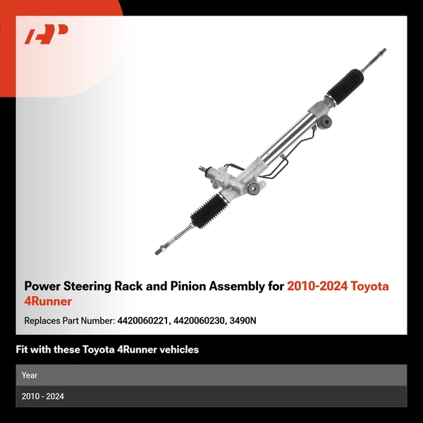 Power Steering Rack and Pinion Assembly for 2010-2024 Toyota 4Runner