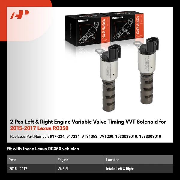 2 Pcs Left & Right Engine Variable Valve Timing VVT Solenoid for 2015-2017 Lexus RC350