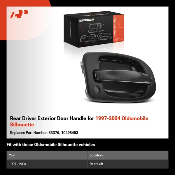 Rear Driver Exterior Door Handle for 1997-2004 Oldsmobile Silhouette