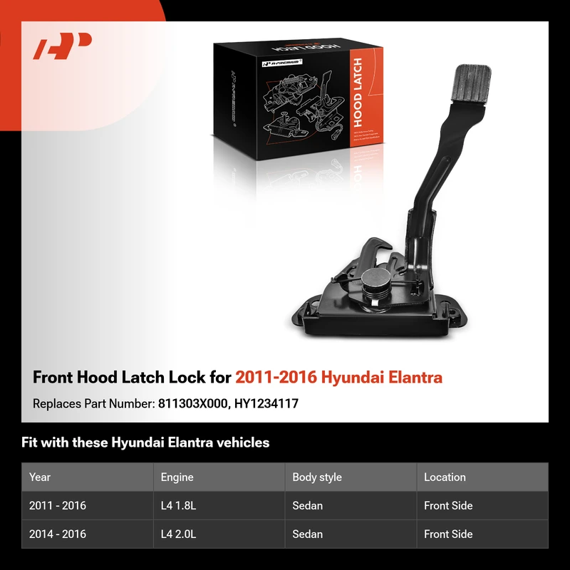Front Hood Latch Lock for 2011-2016 Hyundai Elantra