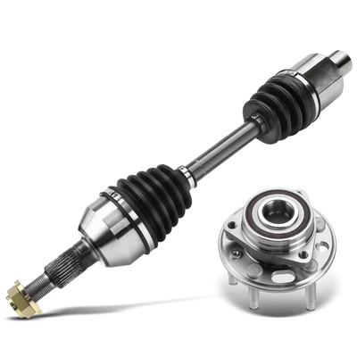 Front Passenger CV Axle Shaft & Hub Bearing