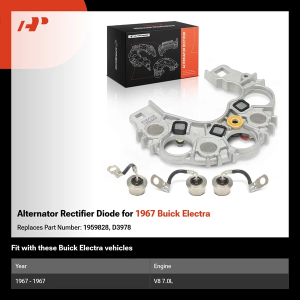 Alternator Rectifier Diode for 1967 Buick Electra