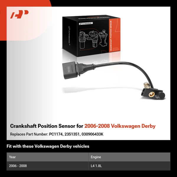 Crankshaft Position Sensor for 2006-2008 Volkswagen Derby