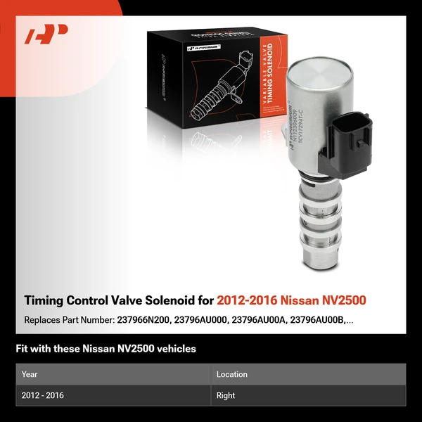 Timing Control Valve Solenoid for 2012-2016 Nissan NV2500