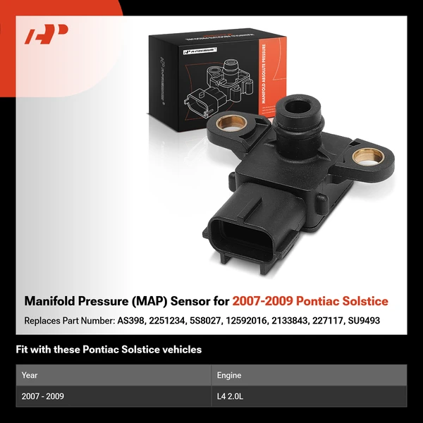 Manifold Pressure (MAP) Sensor for 2007-2009 Pontiac Solstice