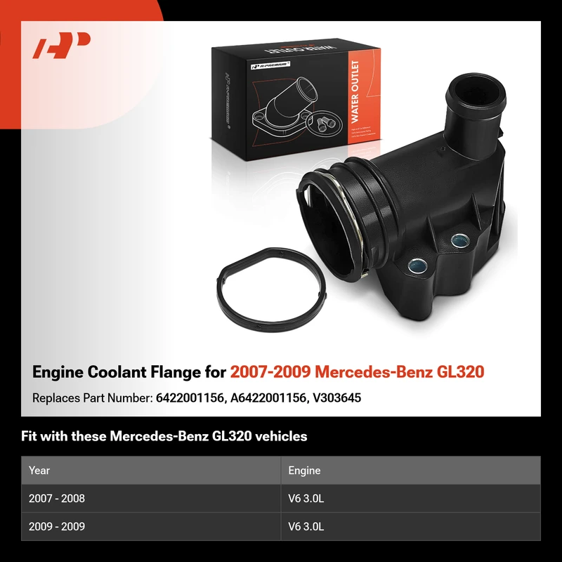 Engine Coolant Flange for 2007-2009 Mercedes-Benz GL320