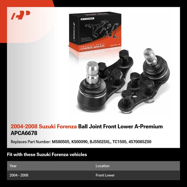 2004-2008 Suzuki Forenza Ball Joint Front Lower A-Premium APCA6678