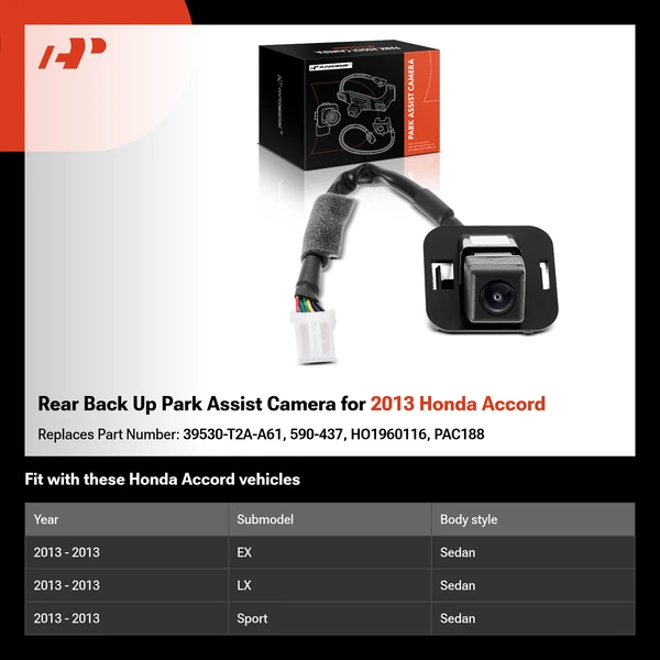 Rear Back Up Park Assist Camera for 2013 Honda Accord