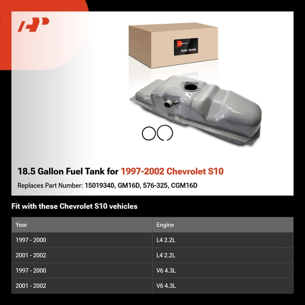 18.5 Gallon Fuel Tank for 1997-2002 Chevrolet S10