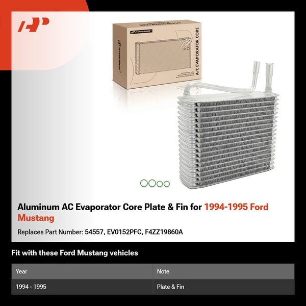 Aluminum AC Evaporator Core Plate & Fin for 1994-1995 Ford Mustang