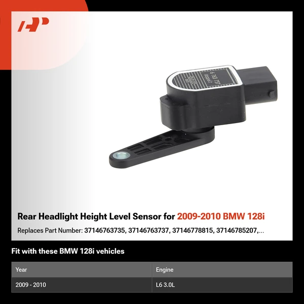 Rear Headlight Height Level Sensor for 2009-2010 BMW 128i
