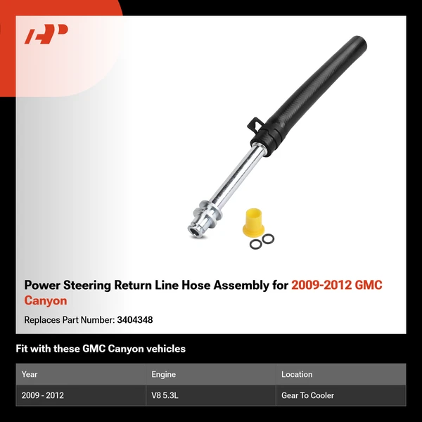 Power Steering Return Line Hose Assembly for 2009-2012 GMC Canyon